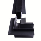 Unión en L para carriles magnéticos empotrables 20 mm - Horizontal