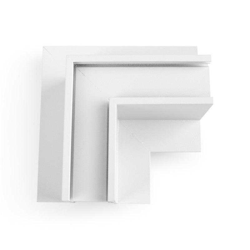 Unión en L para carriles magnéticos empotrables 20 mm - Horizontal