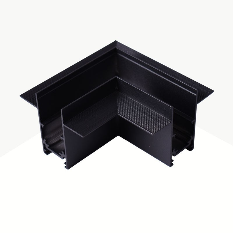 Unión en L para carriles magnéticos empotrables 20 mm - Horizontal