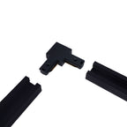 Unión rígida a 90º para carril monofásico de PVC ( Ref.: BTMP)