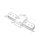 Unión rígida recta para carril monofásico de PVC ( Ref.: BTMP)